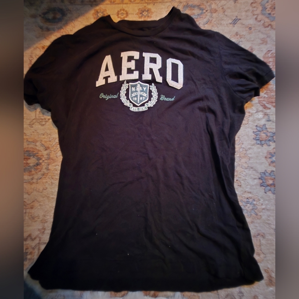 AERO Black Graphic T-Shirt